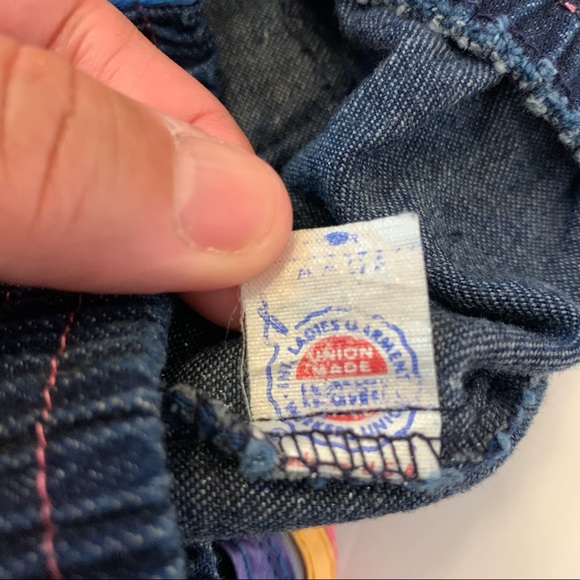 Happy Legs VINTAGE Blue Denim Ribbon Trim Shorts - Picture 10 of 13